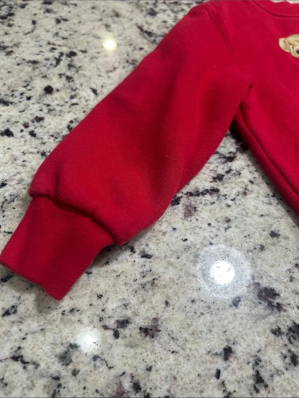 Ralph Lauren Red Polo Bear Holiday Sweatshirt - Kids
